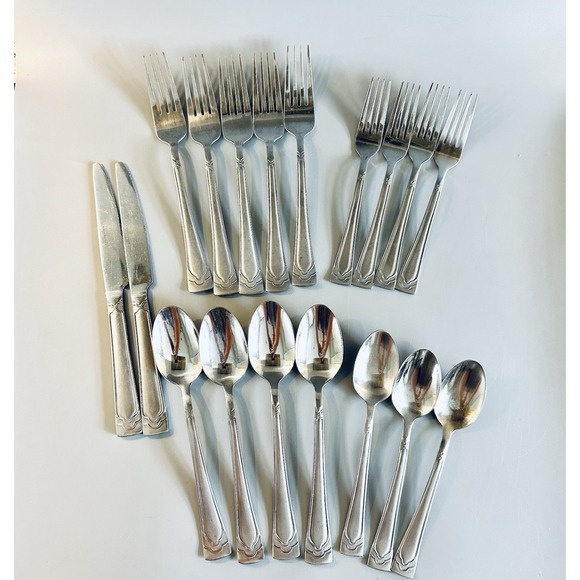 Cambridge Classics Other - 18 Cambridge DANA FROST Satin Stainless Flatware Silverware Set Lot Fork Spoon